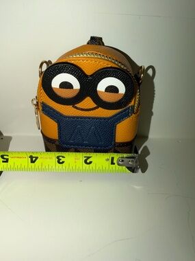 Kids Minion-Inspired Orange Mini Backpack Coin Purse